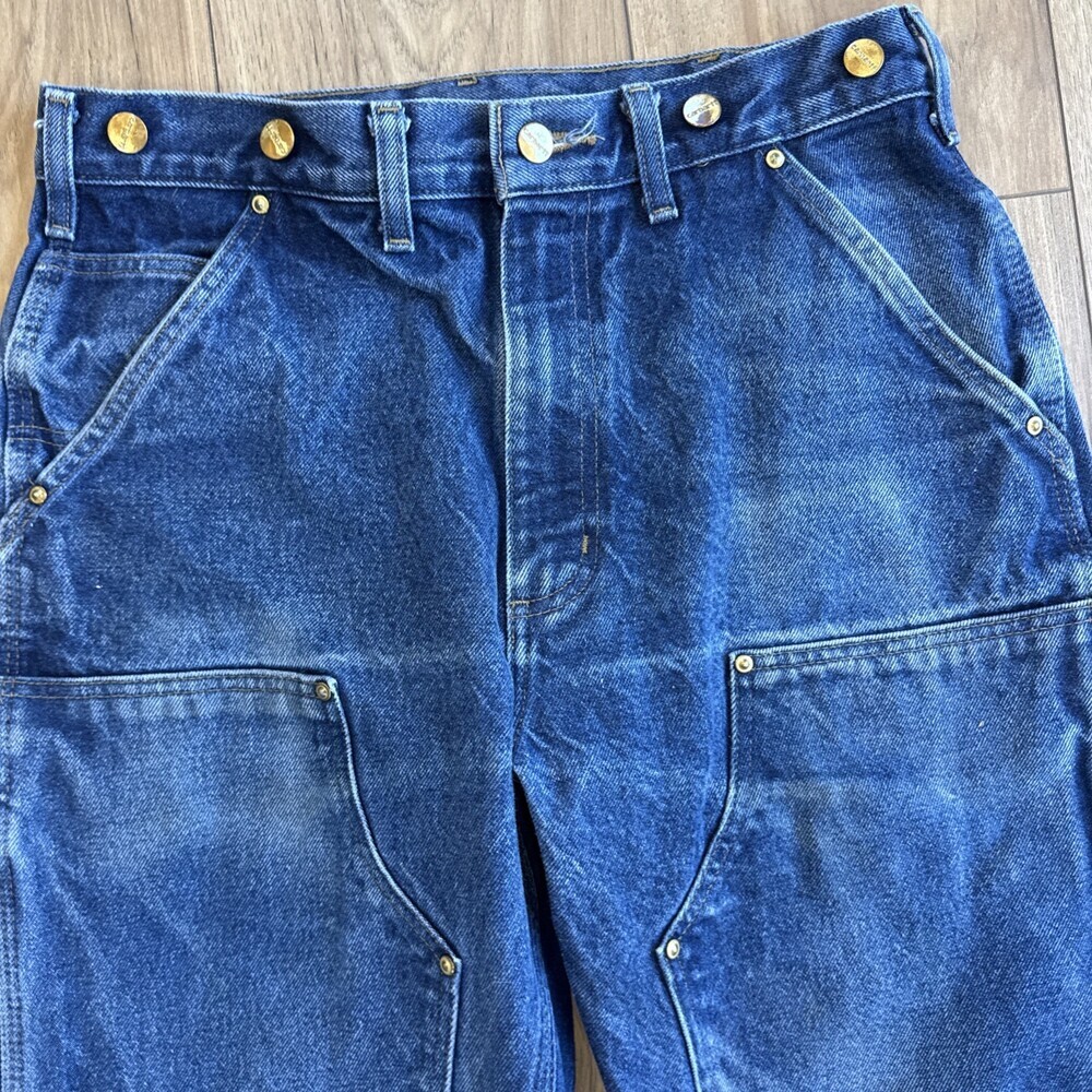 Y2k Carhartt B07 DNM Double Knee Logger Jean 32x34 Suspender Buttons Workwear - Picture 3 of 12